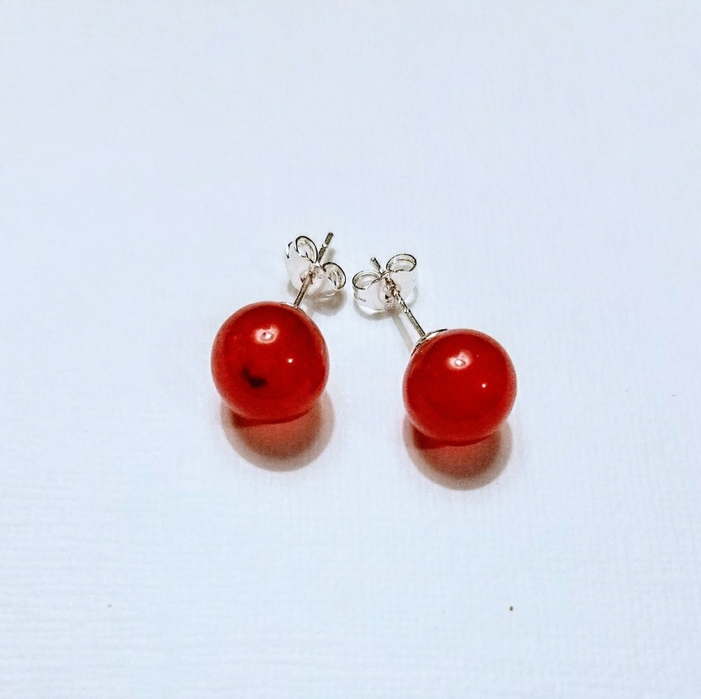 Red Jade Earrings